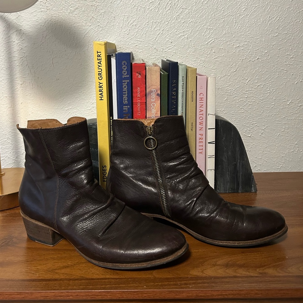 Fiorentini + Baker Dark Brown Leather Ankle Boots